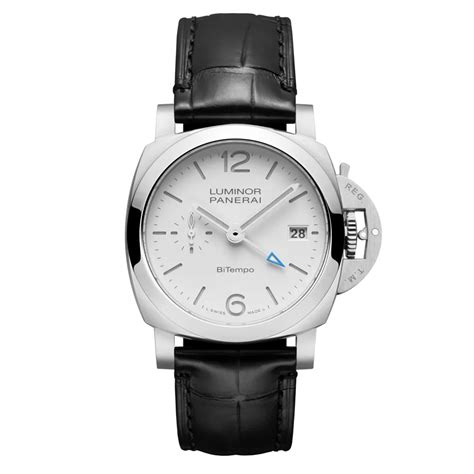 panerai 1267|Panerai Luminor Quaranta BiTempo Automatic White Dial Men's .